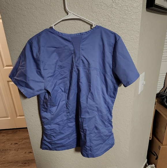 Light Blue Scrub Top - Picture 2 of 3